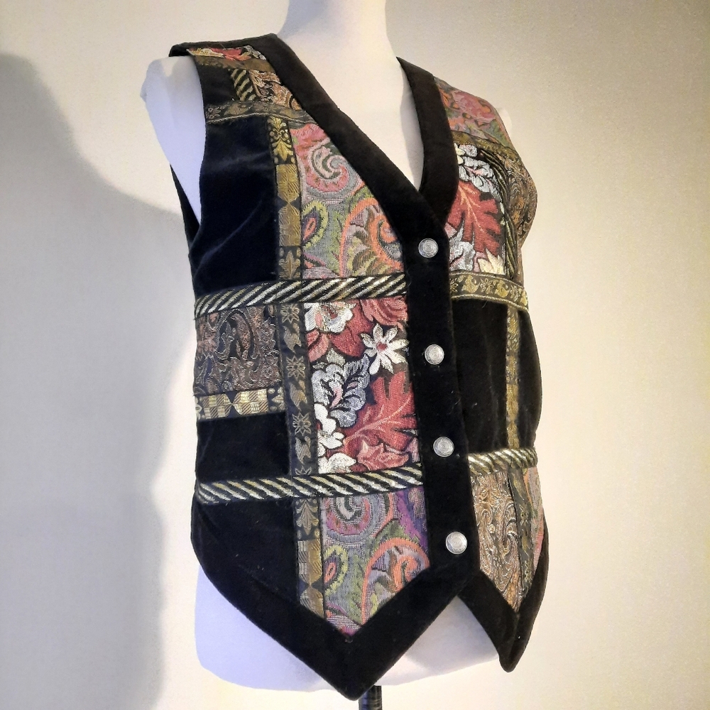 Patchwork Vest Size Small - image 5